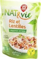 Mängden socker i Riz et lentilles aux légumes et soja - sachet