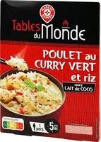 Mängden socker i Poulet au curry vert et riz sauce lait de coco