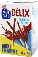 Mängden socker i Bâtonnets enrobés de chocolat au lait - format familial