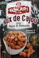 Mängden socker i Noix de Cajou (poivre et romarin)