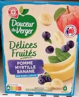 Mängden socker i Délices fruités Pomme Myrtille Banane