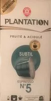 Mängden socker i Plantation subtil numéro 5