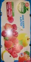 Mängden socker i Douceur du Verger - Compotes Multifruits sans sucres ajoutés
