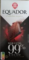 Mängden socker i Noir extra 99%