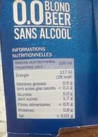 Mängden socker i Biere sans alcool