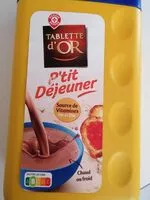Mängden socker i Tablette d'or petit déjeuner