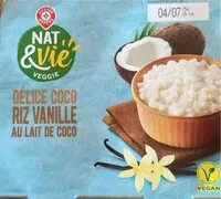 Mängden socker i Délice coco riz vanille au lait de coco