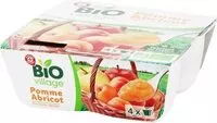 Mängden socker i Purée de fuits pomme abricot sans sucres ajoutés bio 4 x 100 g