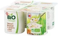 Mängden socker i Yaourt brassé bio 5 graines et miel au lait entier