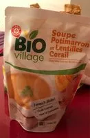 Mängden socker i Soupe potimarron et lentilles corail bio
