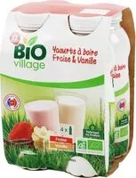 Mängden socker i Yaourt à boire bio à la fraise et à la vanille