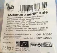 Mängden socker i Mélange apéritif salé