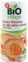Mängden socker i Toasts briochés bio au blé semi-complet