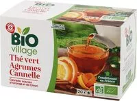 Mängden socker i Thé vert agrumes cannelle bio x 20 sachets