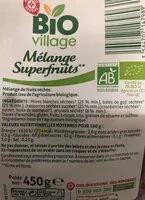 Mängden socker i Melange superfruits bio