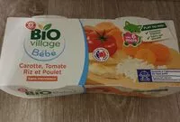 Mängden socker i Bol carottes, tomates, riz poulet bio 6mois