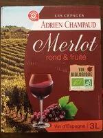 Mängden socker i Adrien Champaud Merlot rond & fruité