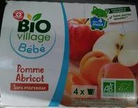 Mängden socker i Bio Village Bébé Pomme Abricot sans morceaux
