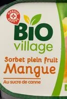 Mängden socker i Sorbet plein fruit mangue au sucre de canne