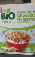 Mängden socker i Céréales fourrées chocolat noisettes Bio village