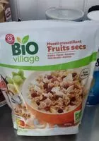 Mängden socker i Muesli croustillant fruits secs