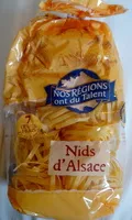 Mängden socker i Nids d'Alsace (7 Œufs Frais Par kilo de semoule)