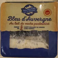 Mängden socker i Bleu d'Auvergne au lait de vache pasteurisé