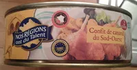 Mängden socker i Confit de Canard du Sud-Ouest IGP