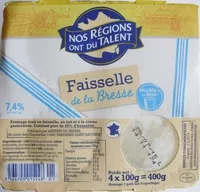 Mängden socker i Faisselle de la Bresse (7,4 % MG)