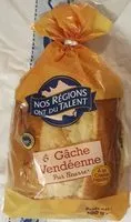 Mängden socker i Gâche vendéenne Pur Beurre à la crème fraîche