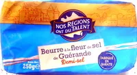 Mängden socker i Beurre à la fleur de sel de Guérande, Demi-sel (80 % MG)