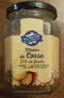 Mängden socker i Citrons de Corse 25% de fruits