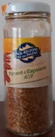 Mängden socker i Piment d'Espelette AOP