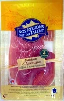 Mängden socker i Jambon d'Auvergne (4 Tranches)