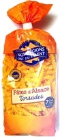 Mängden socker i Pâtes d'Alsace Torsades (7 Œufs Frais par kilo de semoule)