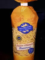 Mängden socker i pâtes d'Alsace macaroni