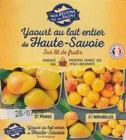 Mängden socker i Yaourts au lait entier de haute-savoie sur lit de fruits