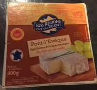 Mängden socker i Pont l'évêque au lait cru