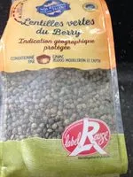 Mängden socker i Lentilles vertes du Berry
