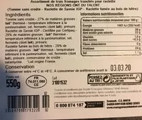 Mängden socker i Assortiment 3 fromages