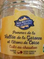 Mängden socker i Pommes de la vallée de la Garonne et citrons de corse