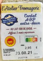 Mängden socker i Cantal app entre deux