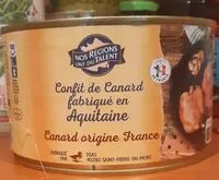 Mängden socker i Confit de Canard fabriqué en Aquitaine