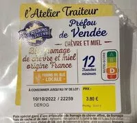 Mängden socker i Préfou de Vendée chèvre et miel