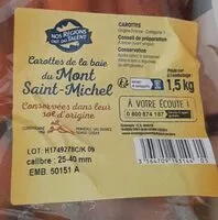 Mängden socker i Carottes de la baie du Mont Saint-Michel