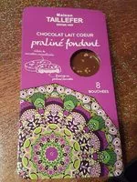 Mängden socker i Chocolat lait coeur praliné fondant