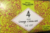 Mängden socker i Thé vert orange-citron vert