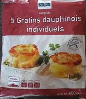 Mängden socker i 5e gratins dauphinois individuels surgelés