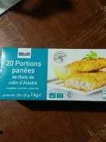 Mängden socker i Portions panées de filets d'Alaska
