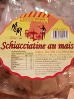 Mängden socker i Schiacciatine au maïas